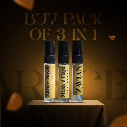 Pack of 3 Perfume Testers (5 ml)